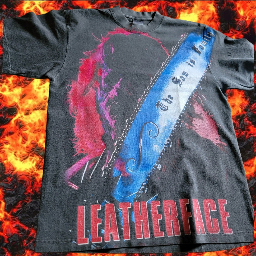 TEXAS CHAINSAW LEATHERFACE ON SHAKA HEAVYWEIGHT GARMET DYED