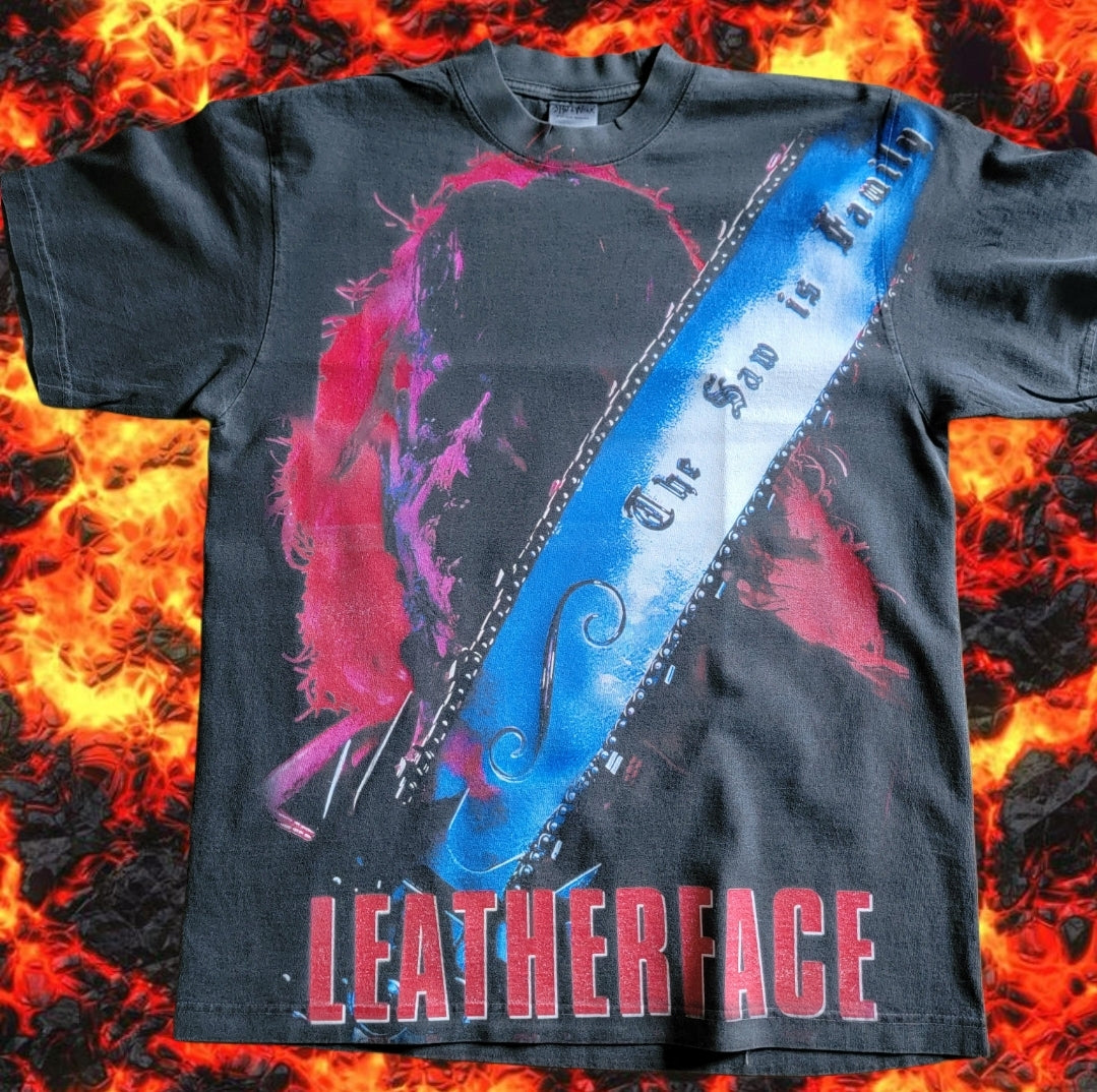 TEXAS CHAINSAW LEATHERFACE ON SHAKA HEAVYWEIGHT GARMET DYED