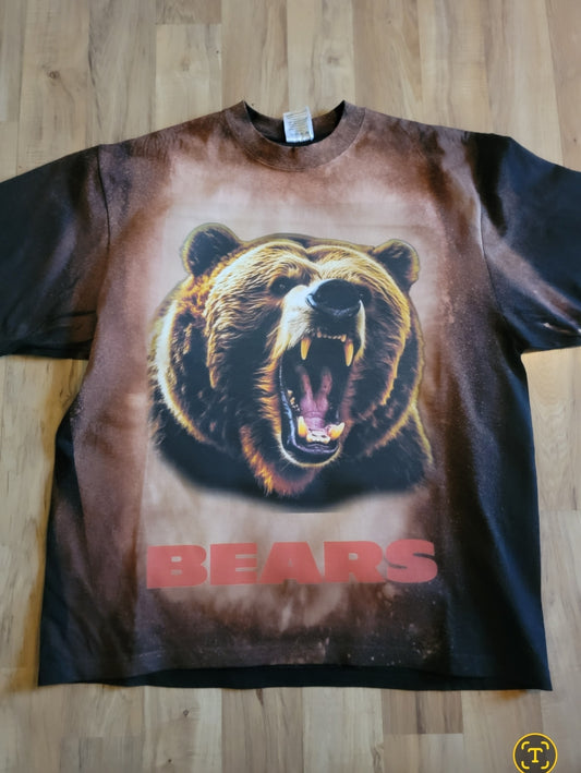 CHICAGO BEARS ON SHAKA HEAVYWEIGHT GARMET DYED T SHIRT