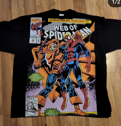 SPIDERMAN HOBGOBLIN ON SHAKA HEAVY GARMET DYED T BIG PRINT