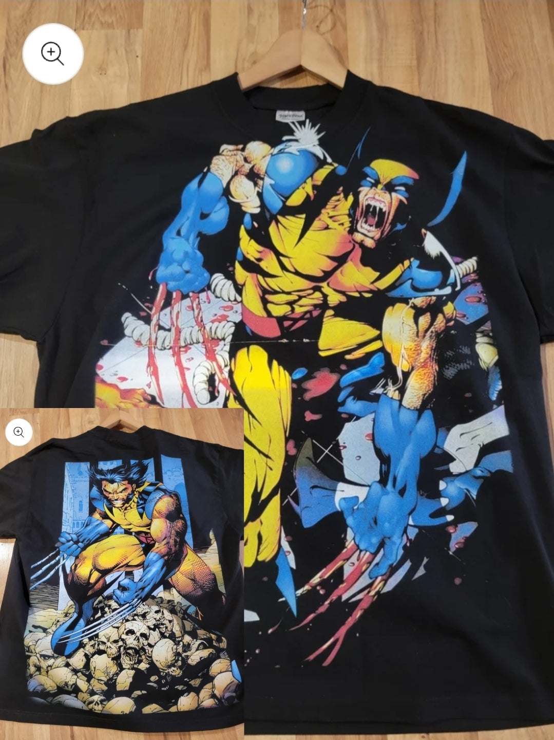 WOLVERINE FRONT & BACK BIG PRINT PRINT ON SHAKA HEAVY GARMET DYED T SHIRT