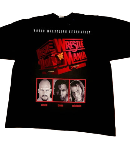 WRESTLEMANIA 14 ON SHAKA HEAVYWEIGHT GARMET DYED T SHIRT WRESTLING