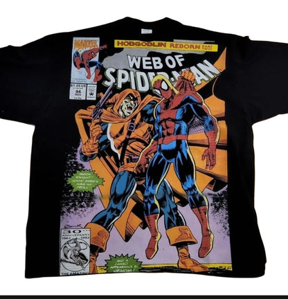 SPIDERMAN HOBGOBLIN ON SHAKA HEAVY GARMET DYED T BIG PRINT