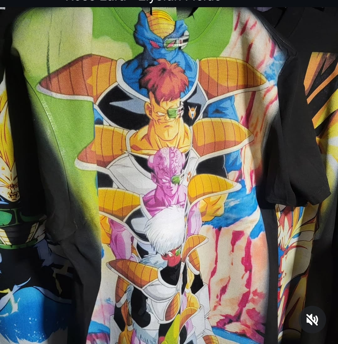 GINYU FORCE DRAGON BALL Z ON SHAKA HEAVYWEIGHT GARMET DYED T SHIRT, Big print