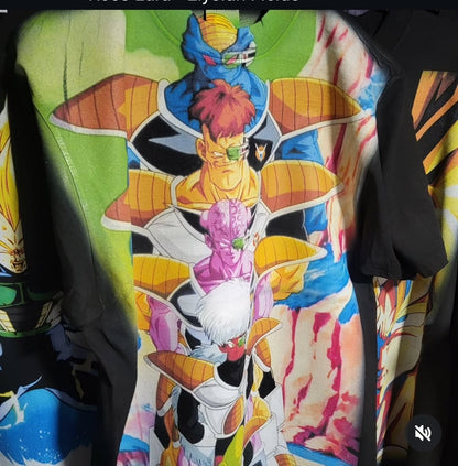 GINYU FORCE DRAGON BALL Z ON SHAKA HEAVYWEIGHT GARMET DYED T SHIRT, Big print