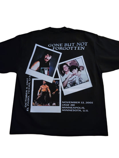 EDDIE GUERRERO BIG PRINT ON SHAKA HEAVYWEIGHT GARMET DYED T SHIRT WRESTLING
