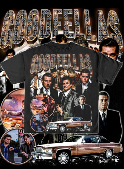 GOODFELLAS ON SHAKA HEAVYWEIGHT GARMET DYED T SHIRT "MOVIE"