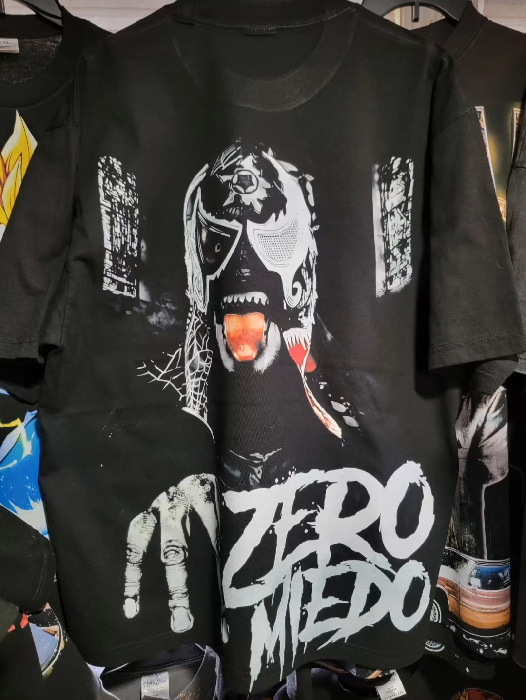 THE RISE OF PENTA ON SHAKA HEAVYWEIGHT GARMET DYED T SHIRT "WRESTLING "