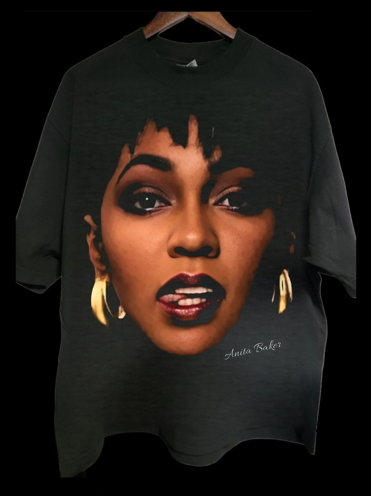 Anita Baker Portrait Signature T Shirt ON SHAKA HEAVYWEIGHT