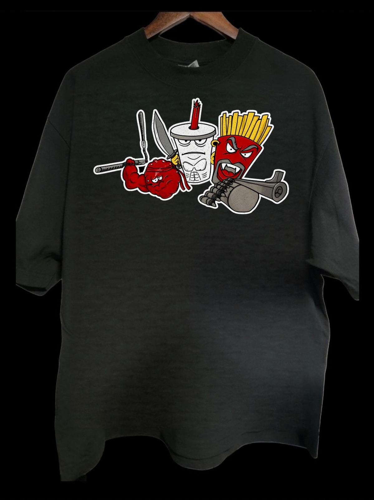 Aqua Teen Hunger Force Shaka Heavyweight Tee Modern - black