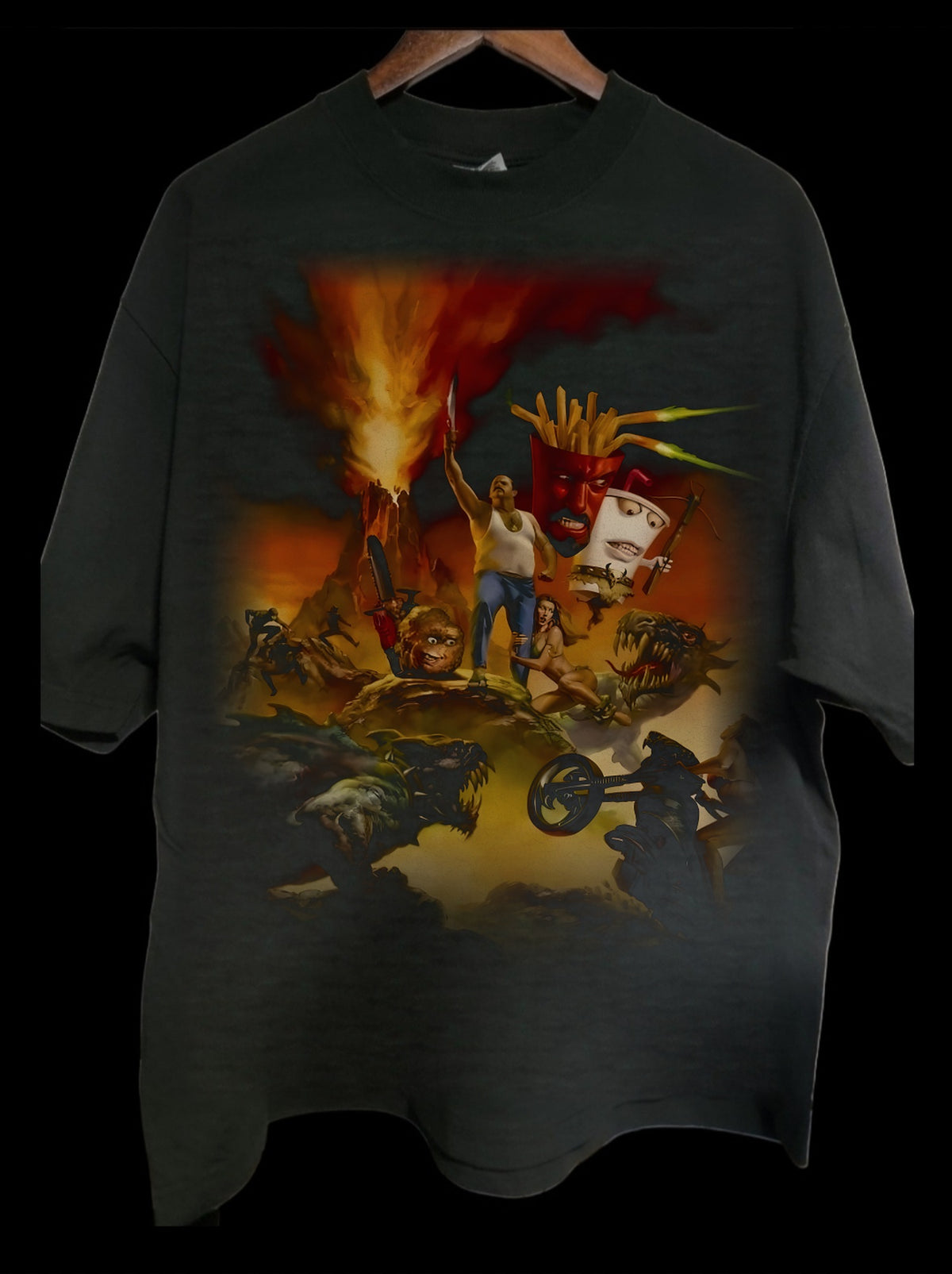 2007 Aqua Teen Hunger Force Movie Promo T-Shirt Black
