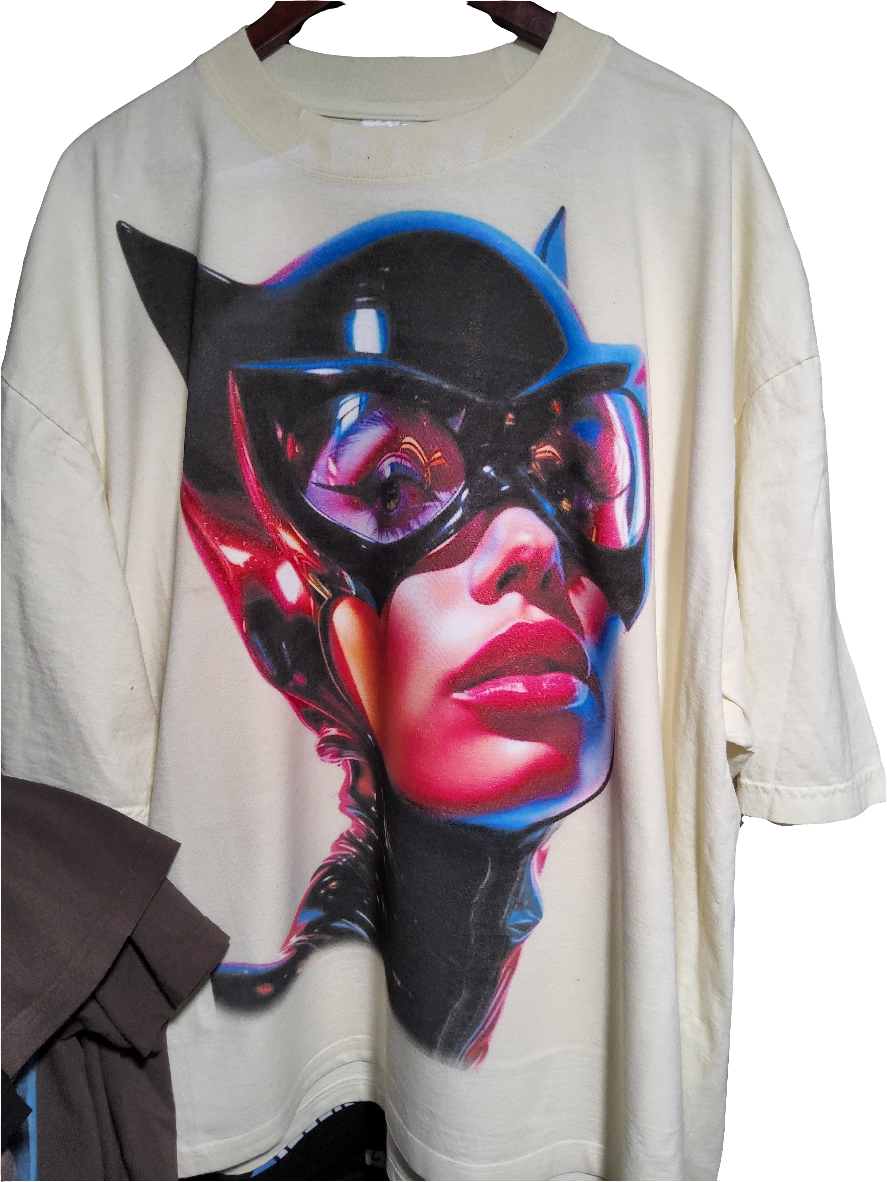 Catwoman shaka garmet dyed heavyweight t shirt