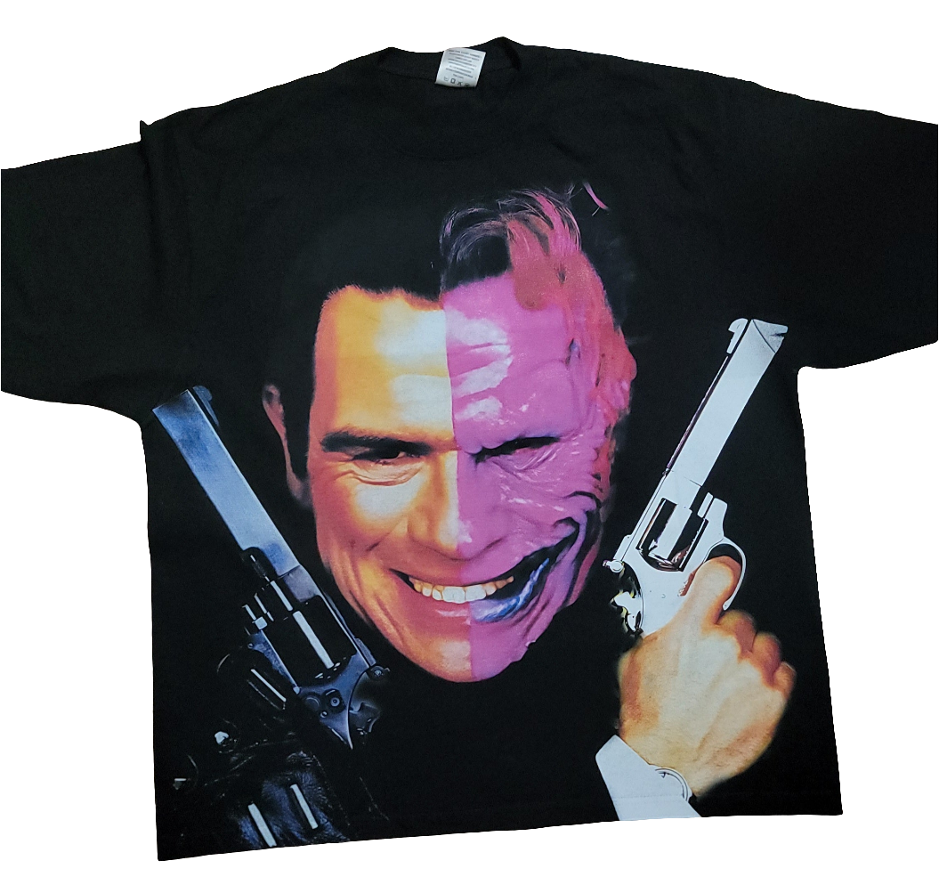 TWO-FACE WITH GUNS ON SHAKA HEAVY GARMET DYED T SHIRT