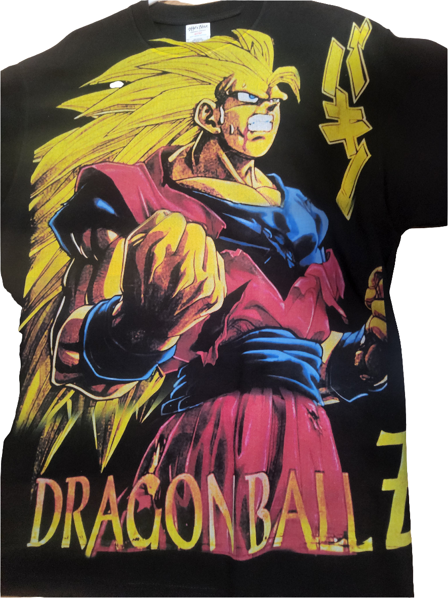 DRAGON BALL Z JUMBO GOKU PRINT ON SHAKA HEAVY GARMET DYED T SHIRT