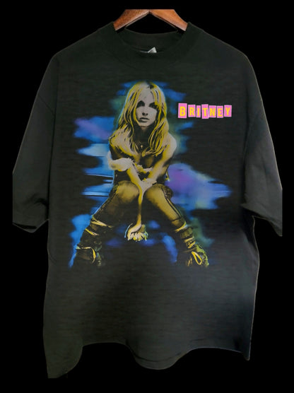 2001 Britney Spears Tour T-Shirt Black Modern