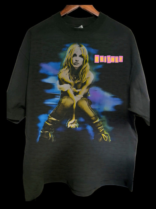 2001 Britney Spears Tour T-Shirt Black Modern