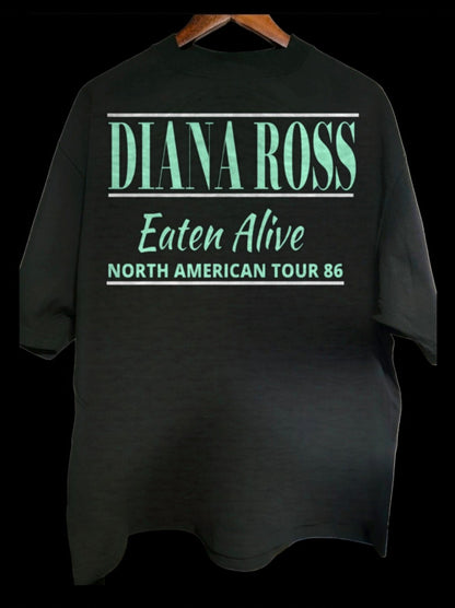 Diana Ross Eaten Alive 1986 Tour T Shirt ON SHAKA HEAVYWEIGHT