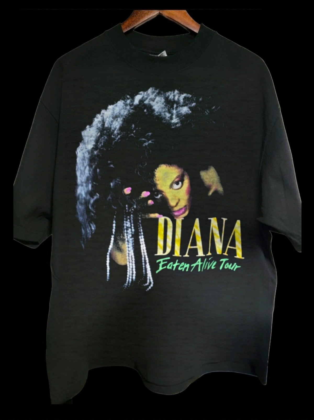 Diana Ross Eaten Alive 1986 Tour T Shirt ON SHAKA HEAVYWEIGHT