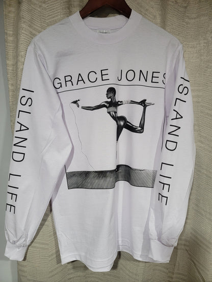 GRACE JONES ISLAND LIFE LONG SLEEVE SLEEVE on shaka heavyweight
