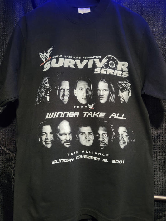 SURVIVOR SERIES Winner TAKE all ON SHAKA HEAVYWEIGHT GARMET DYED T SHIRT(wrestling