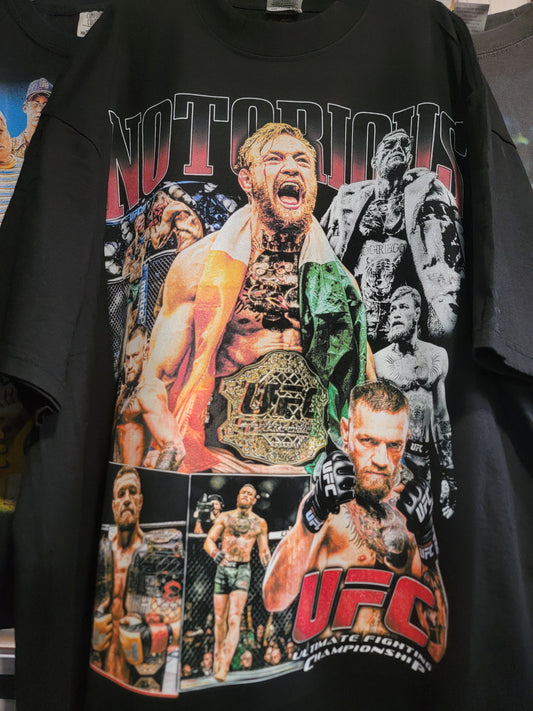 CONOR MCGREGOR ON SHAKA HEAVYWEIGHT GARMET DYED T SHIRT (jumbo print!)