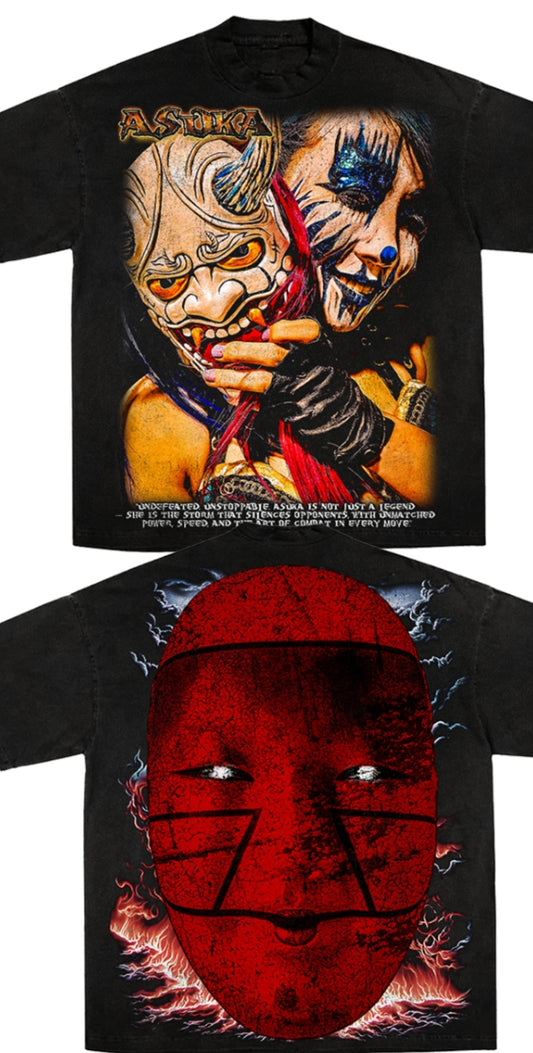 ASUKA ON HEAVYWEIGHT GARMET DYED T SHIRT (wrestling