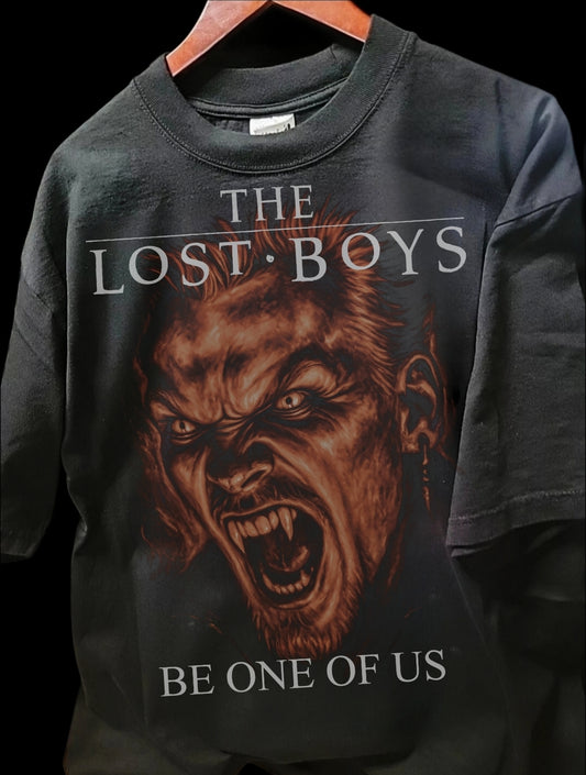 THE LOST BOYS HAVE EYES ON SHAKA HEAVYWEIGHT GARMET DYED T SHIRT "Horror"