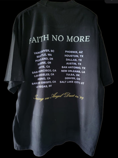 1992 FAITH NO MORE ANGEL DUST On SHAKA HEAVYWEIGHT GARMET SHIRT "Remake"