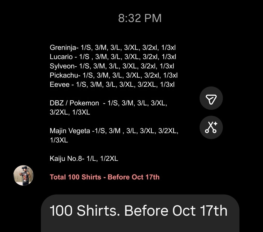 100 shirts (matthew (Copy)