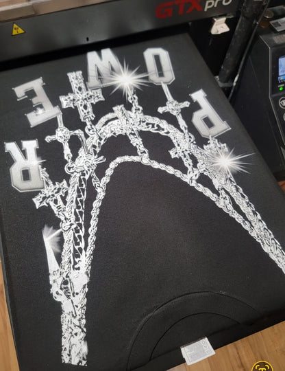 BY THE POWER OF GOD T SHIRT (Necklace)