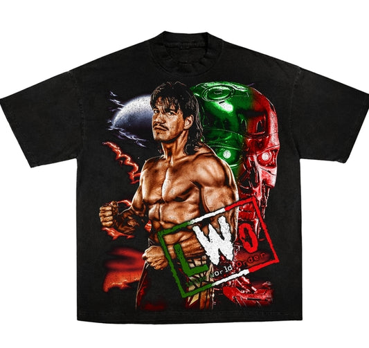 LWO EDDIE GUERRERO TERMINATOR Jumbo print ON SHAKA HEAVYWEIGHT GARMET DYED T SHIRT