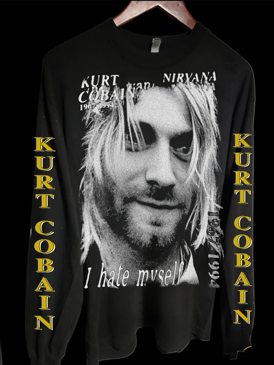 KURT COBAIN I HATE MYSELF ON HEAVYWEIGHT SHIRT