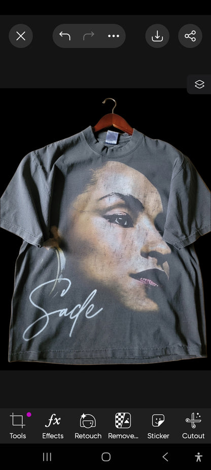 SADE ON SHAKA HEAVYWEIGHT GARMET DYED T SHIRT