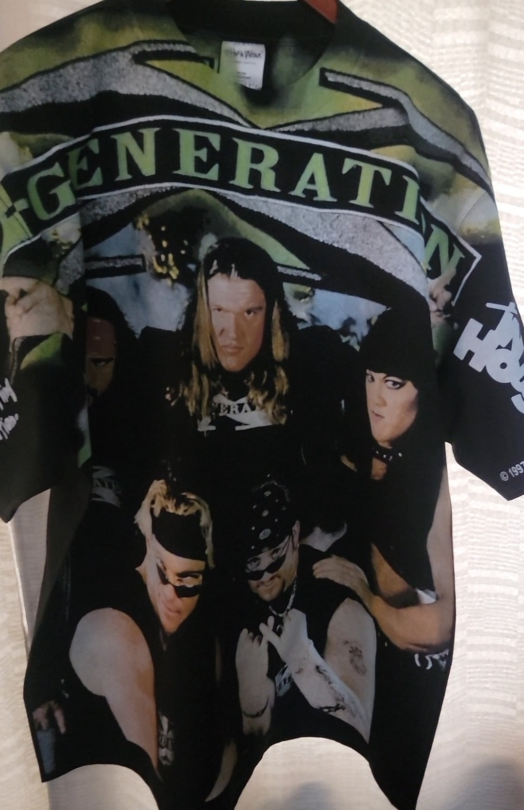 D-generation AOP (FRONT ONLY)ON SHAKA HEAVYWEIGHT GARMET DYED T SHIRT