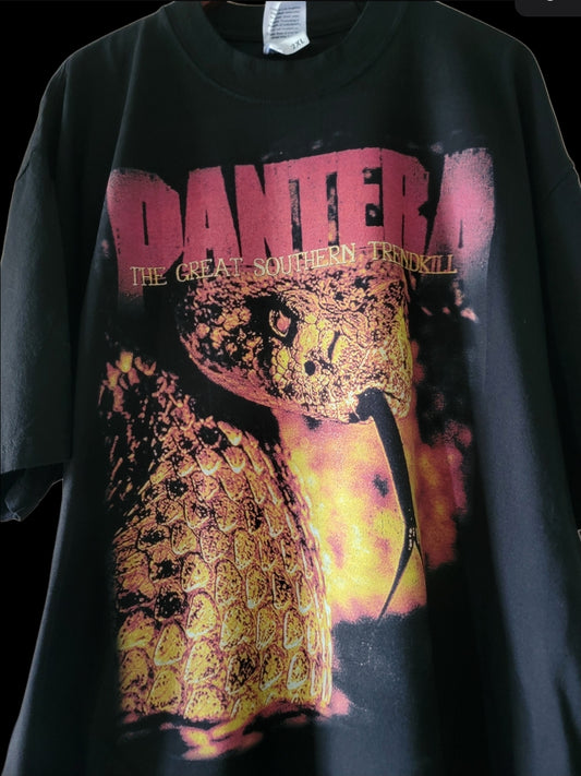 PANTERA GREAT SOUTHERN TRENDKILL  On SHAKA HEAVYWEIGHT GARMET SHIRT