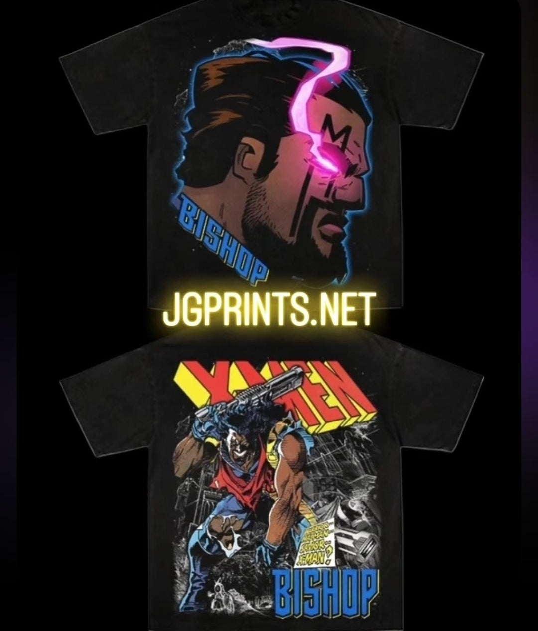 X MEN BISHOP ON SHAKA HEAVYWEIGHT GARMET DYED T SHIRT