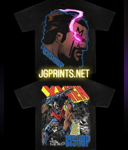 X MEN BISHOP ON SHAKA HEAVYWEIGHT GARMET DYED T SHIRT