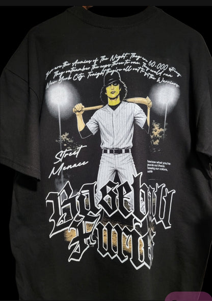 BASEBALL FURIES ON SHAKA HEAVY GARMET DYED T DHIRT