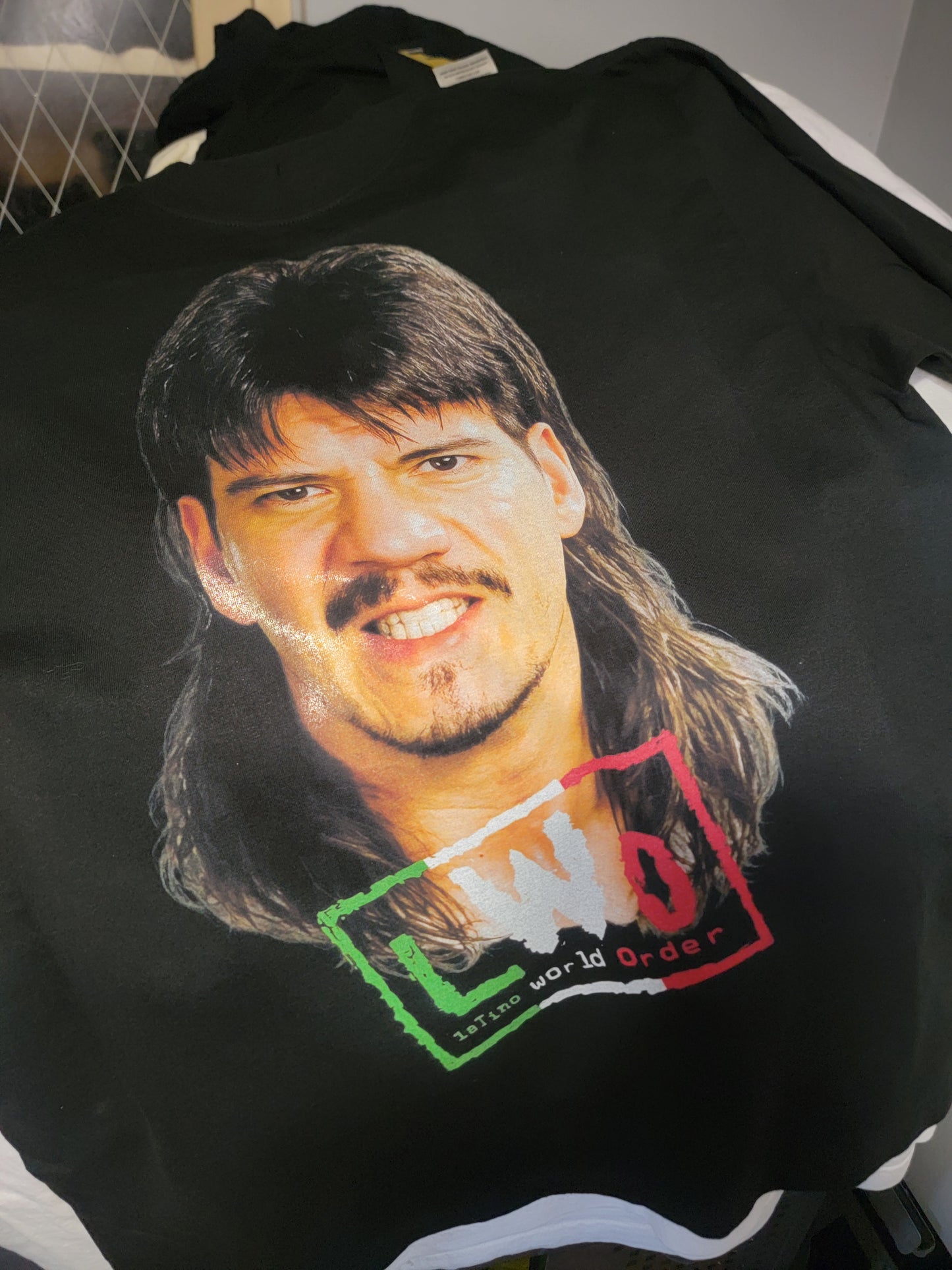 EDDIE GUERRERO LWO ON SHAKA HEAVYWEIGHT GARMET DYED T SHIRT