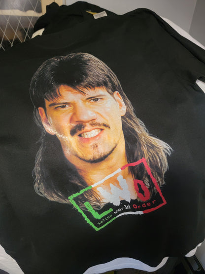 EDDIE GUERRERO LWO ON SHAKA HEAVYWEIGHT GARMET DYED T SHIRT