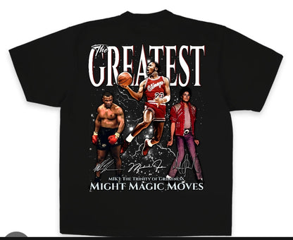 THE Greatest Mike the trinity ON SHAKA HEAVYWEIGHT GARMET DYED T SHIRT