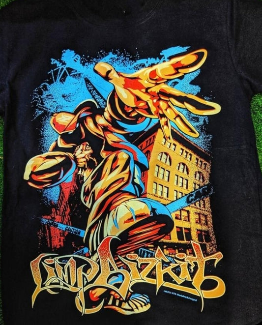 LIMPBIZKIT ON SHAKA HEAVYWEIGHT GARMET DYED T SHIRT