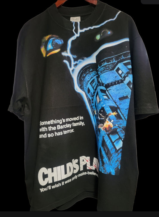 CHILDS PLAY ON SHAKA SUPERMAX HEAVYWEIGHT GARMET DYED T SHIRT BIG print