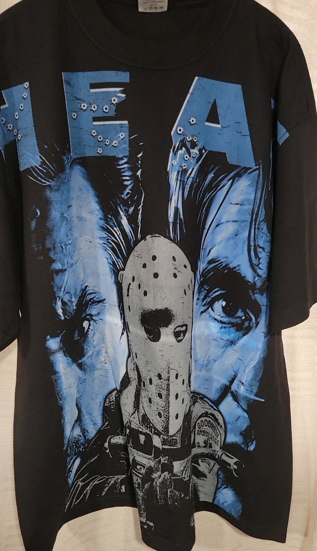 HEAT AOP (FRONT ONLY)ON SHAKA HEAVYWEIGHT GARMET DYED T SHIRT
