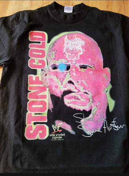 RETRO Y2K INSPIRED STONE COLD ON SHAKA HEAVYWEIGHT GARMET DYED T " WRESTLING