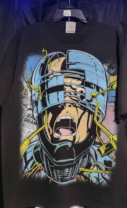 ROBOCOP ON SHAKA HEAVY GARMET DYED T SHIRT