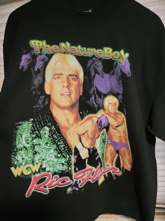 Nature Boy Ric Flair ON SHAKA HEAVY GARMET DYED T"WRESTLING