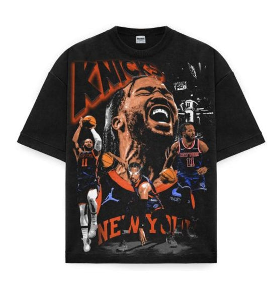 NEW YORK KNICKS BRUNSON ON SHAKA HEAVYWEIGHT GARMET DYED T SHIRT