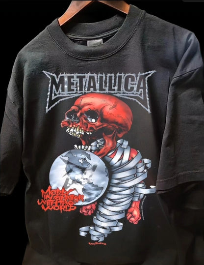 METALLICA 2004 TOUR ON SHAKA HEAVYWEIGHT GARMET DYED T SHIRT