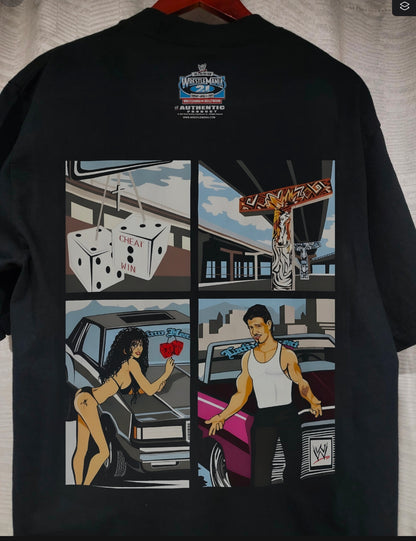 Eddie guerrero license to steal GTA ON SHAKA HEAVY GARMET DYED T"WRESTLING